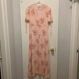Pink floral dress